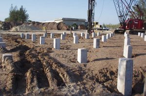 Concrete Foundation Piling for 250,000lbs. Forklift Launch Pad.