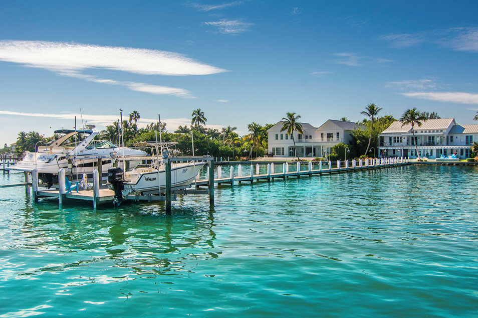 Spectacular Old Florida Island dock configuration. Florida Marine